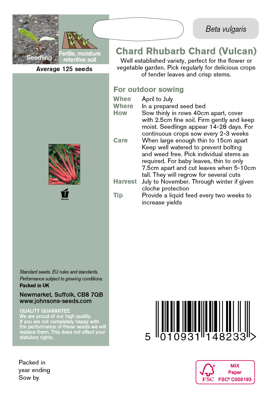 CHARD Rhubarb Chard (Vulcan)