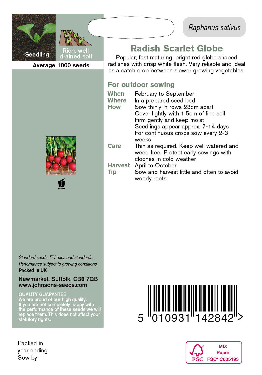 RADISH Scarlet Globe