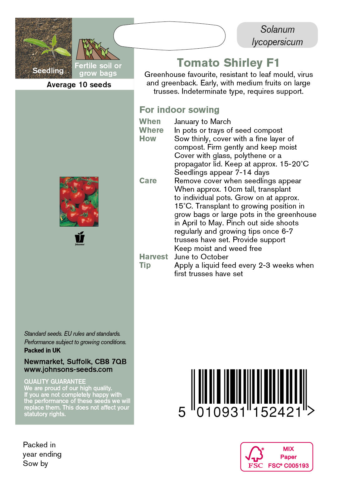 TOMATO Shirley F1