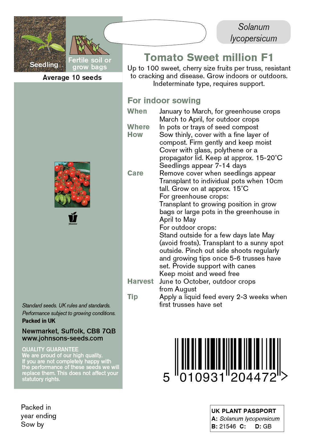 TOMATO Sweet million F1