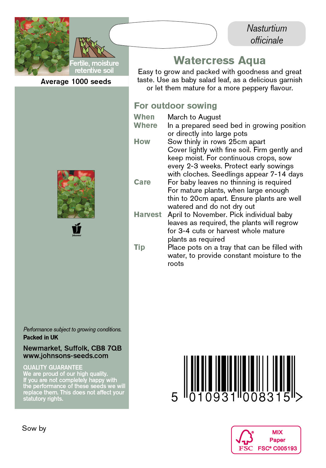 WATERCRESS Aqua