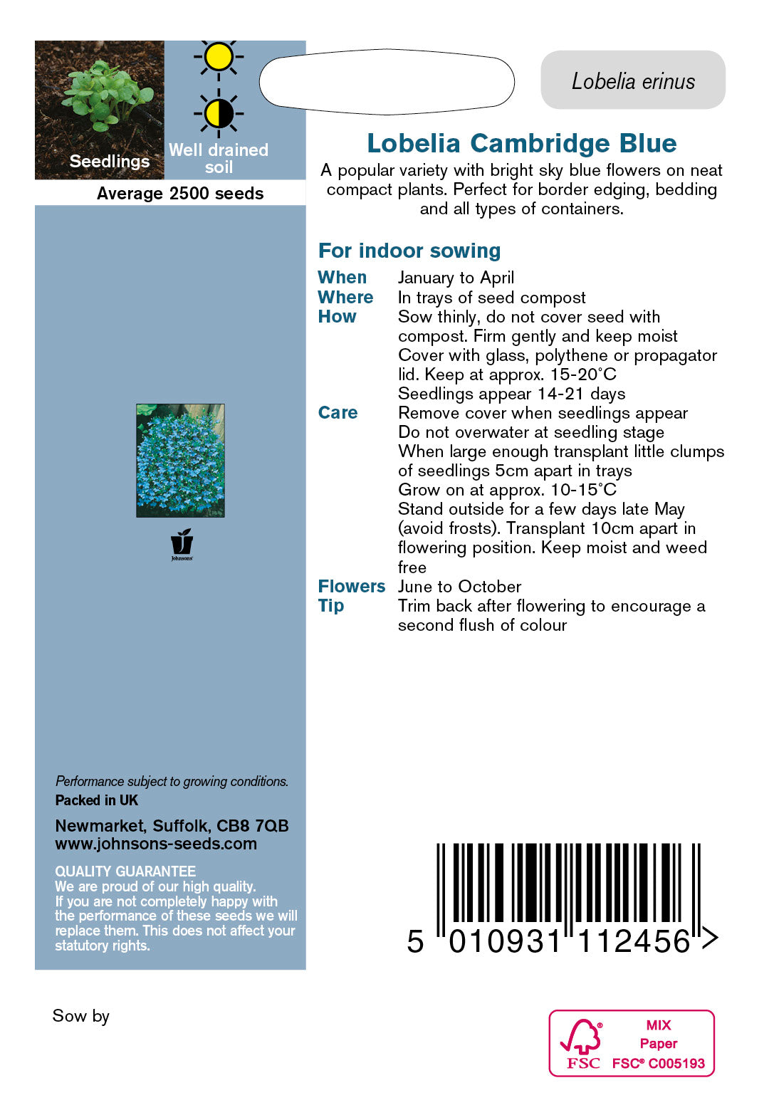 LOBELIA Cambridge Blue