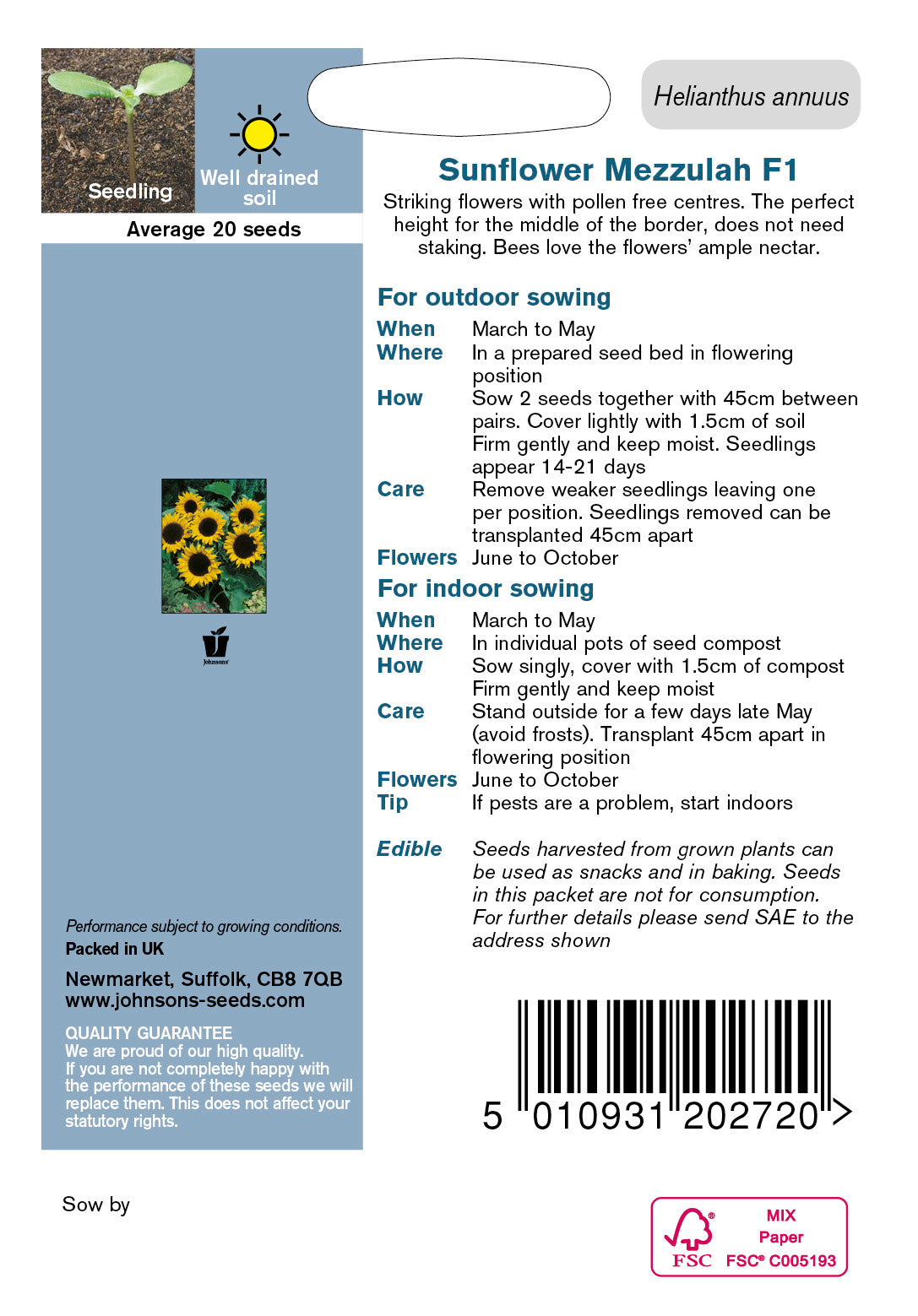 SUNFLOWER Mezzulah F1