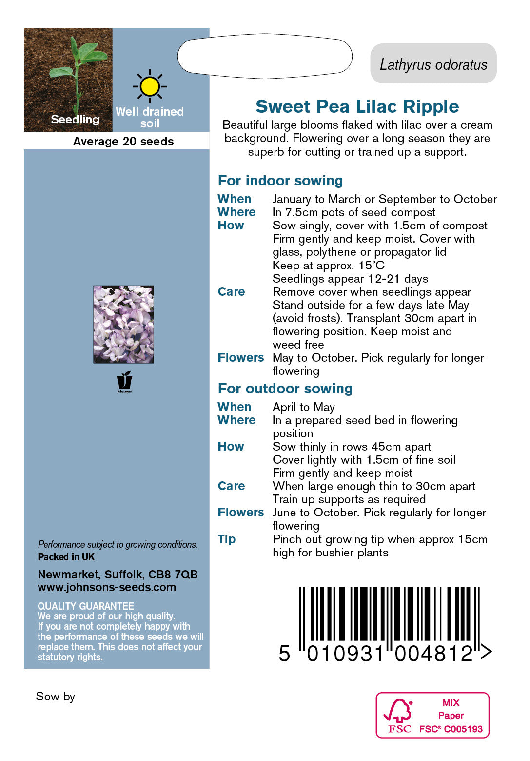 SWEET PEA Lilac Ripple