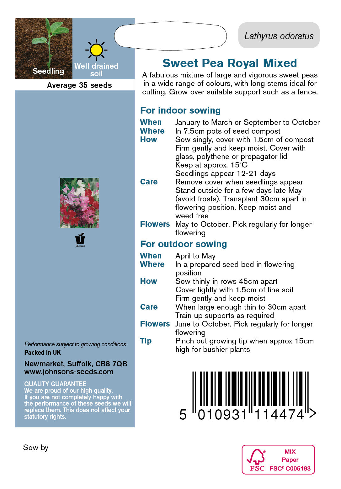 SWEET PEA Royal Mixed