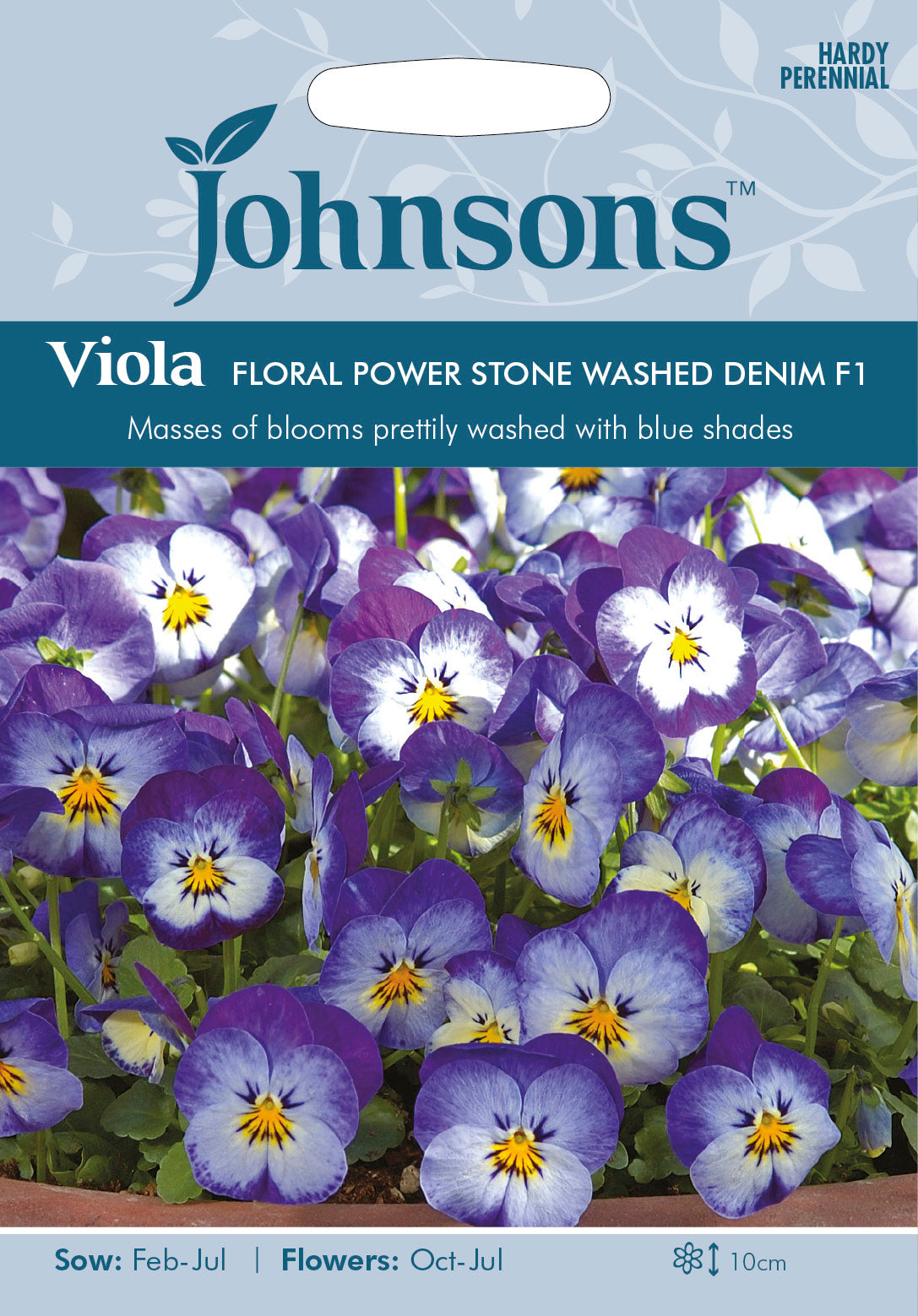 VIOLA Floral Power Stone Washed Denim F1