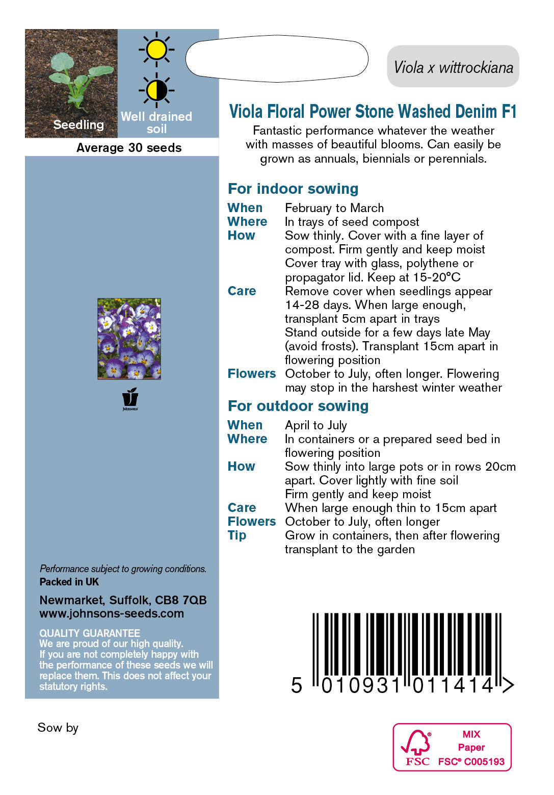 VIOLA Floral Power Stone Washed Denim F1