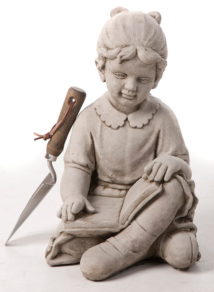 Sitting Girl & Book - Stone