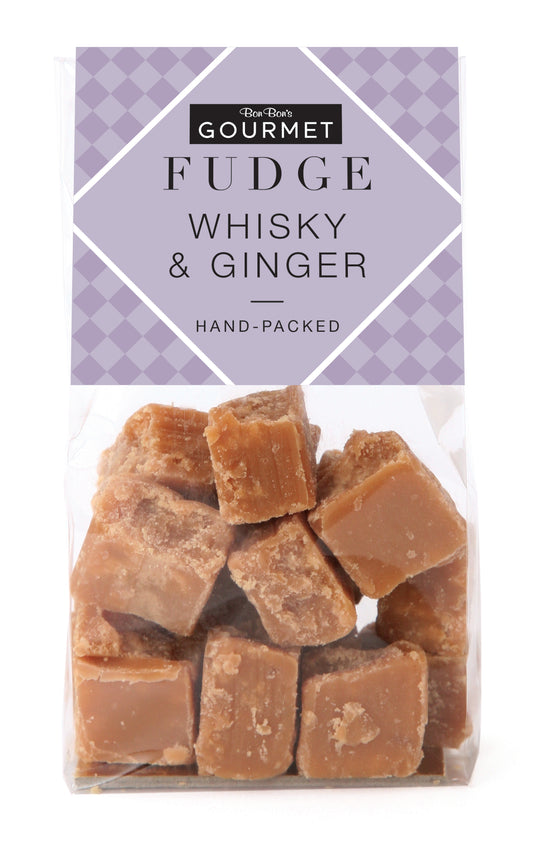 Whisky and Ginger Fudge Bags 150g