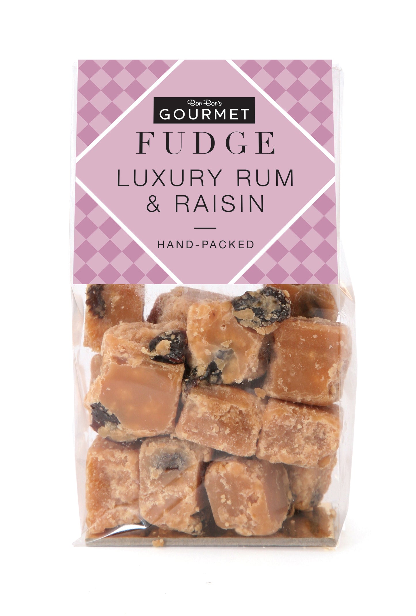 Luxury Rum and Raisin Fudge Bags 150g