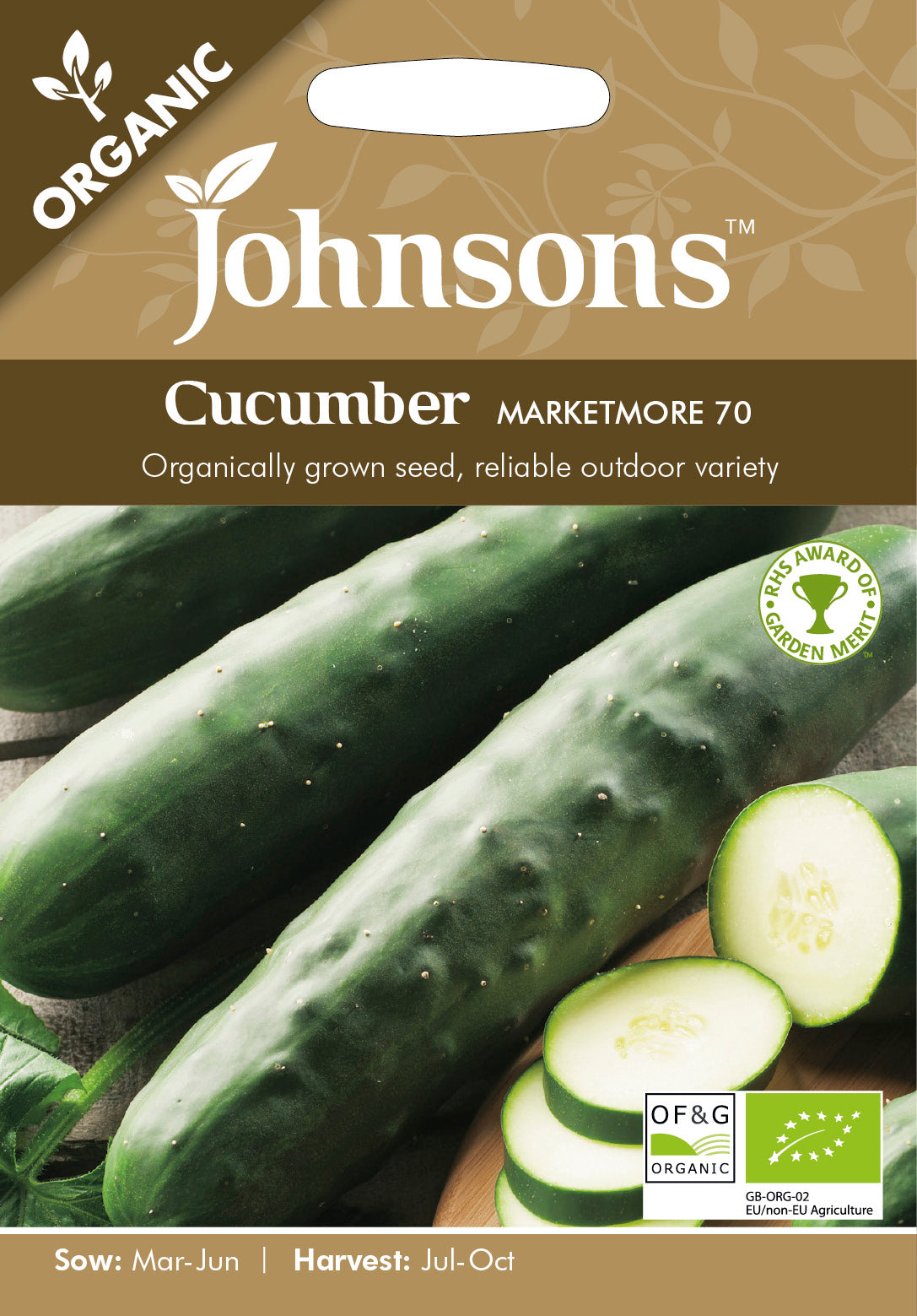 Organic CUCUMBER Marketmore 70