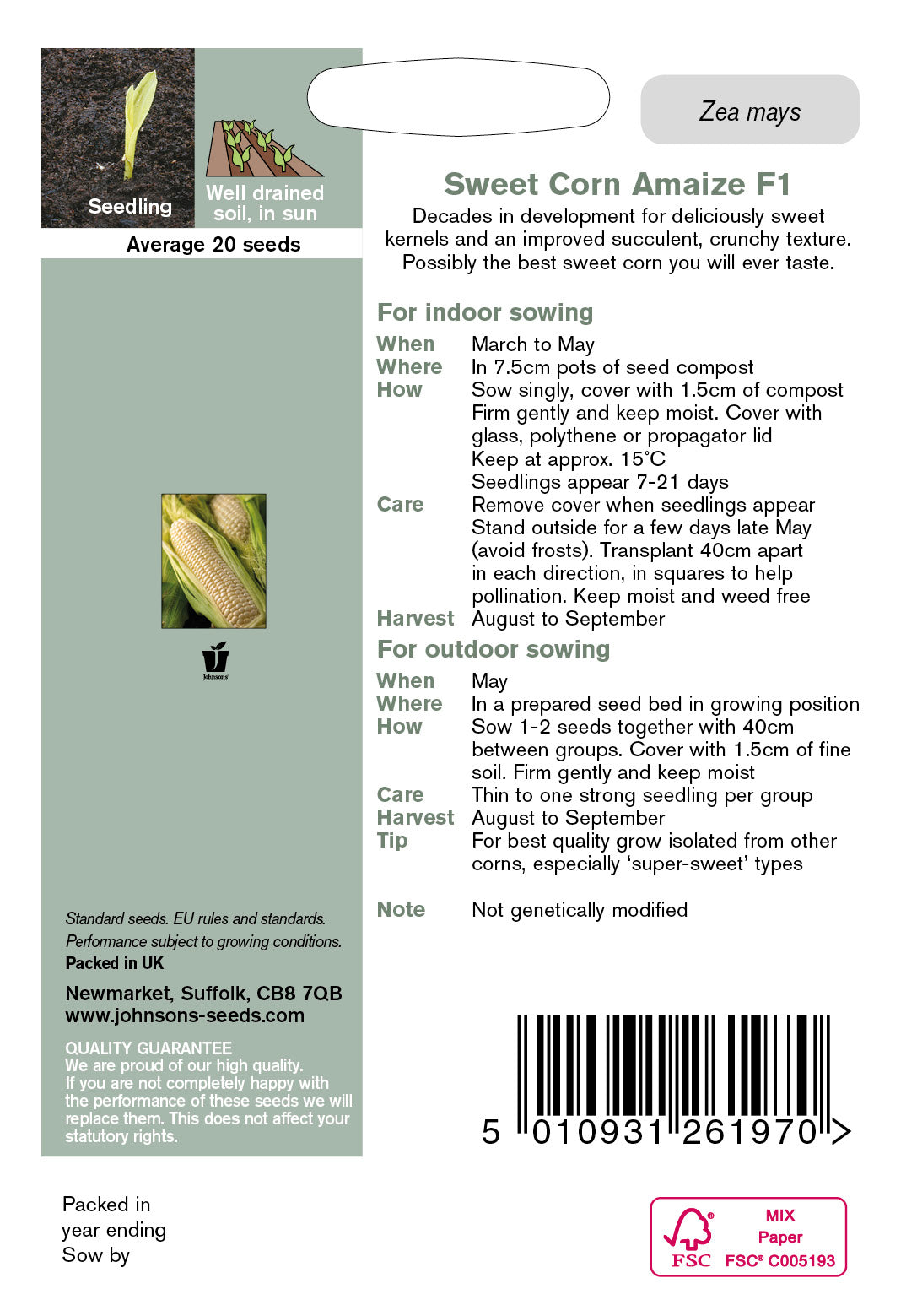 SWEET CORN Amaize F1