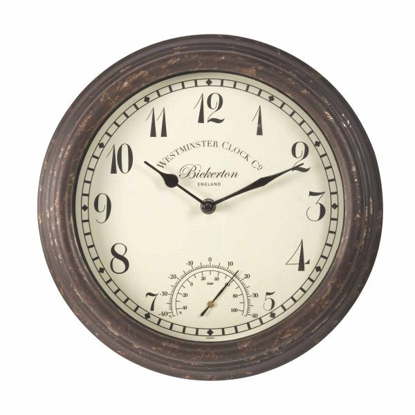 Bickerton Wall Clock & Thermometer 12in