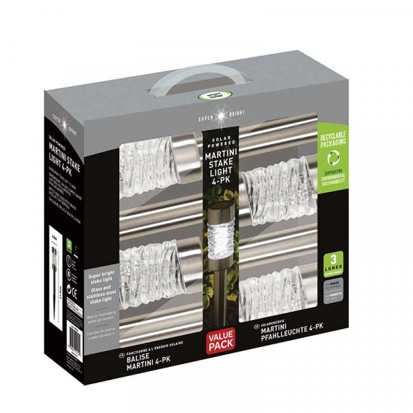 Martini Stainless Steel3L 4Pk