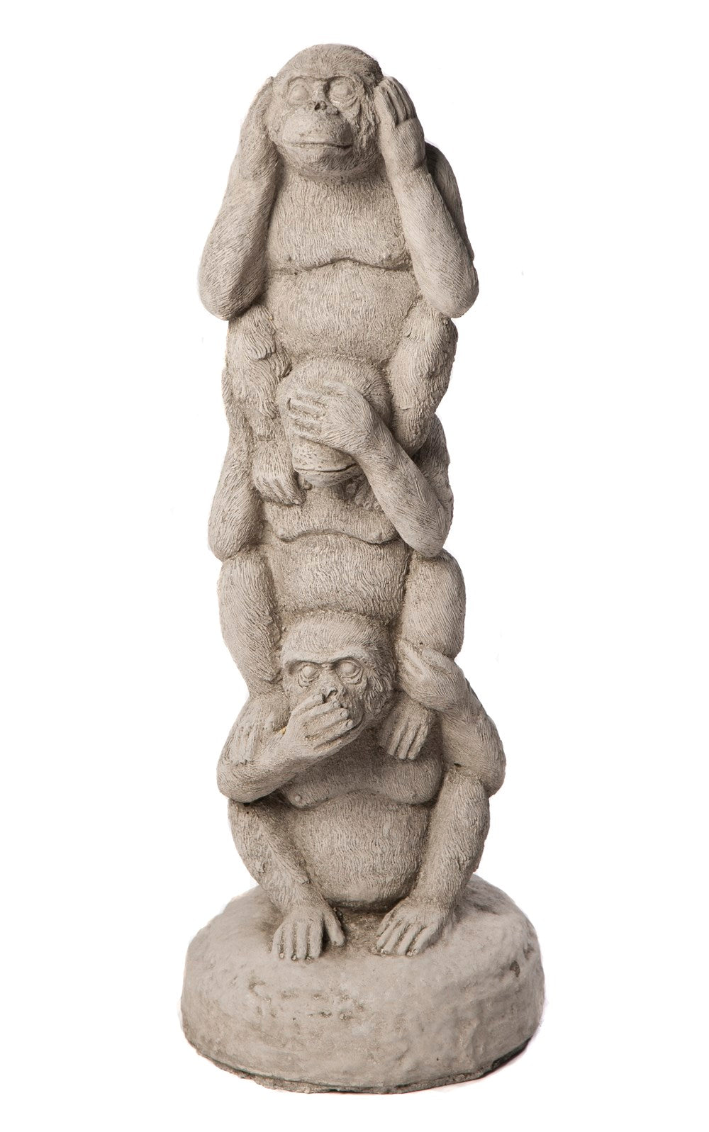 Stack 3 Monkeys Sp/Hear/See - Stone