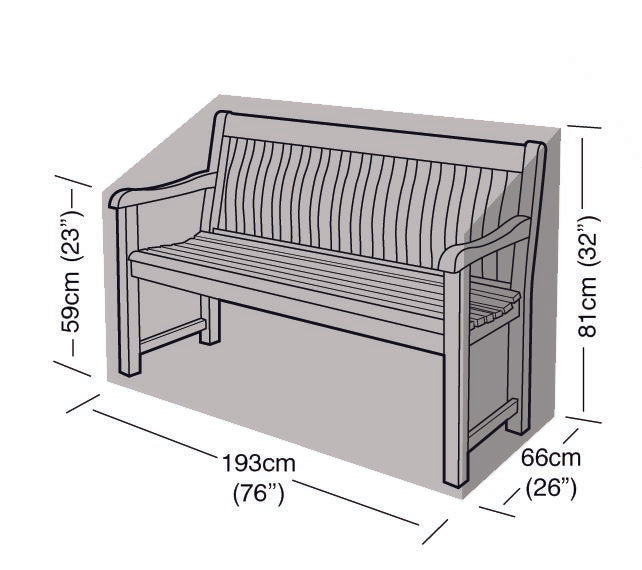 3-4 Seater Bench Cover Black