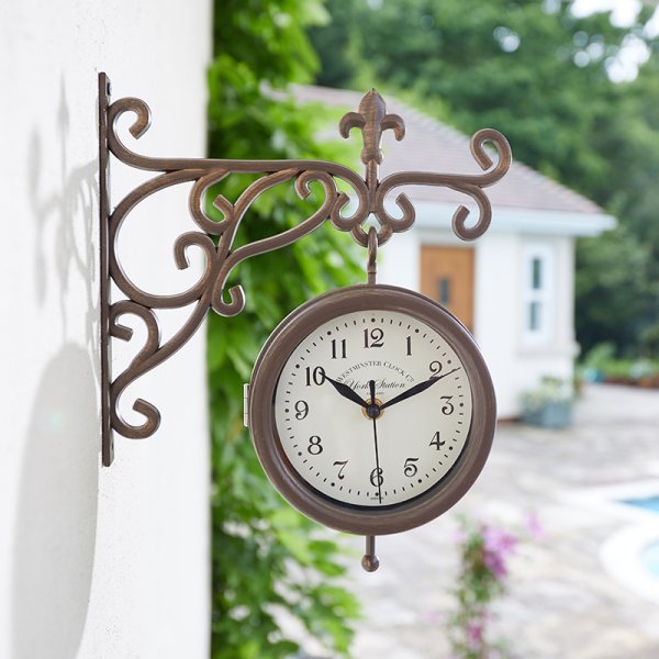 York Station Wall Clock & Thermometer