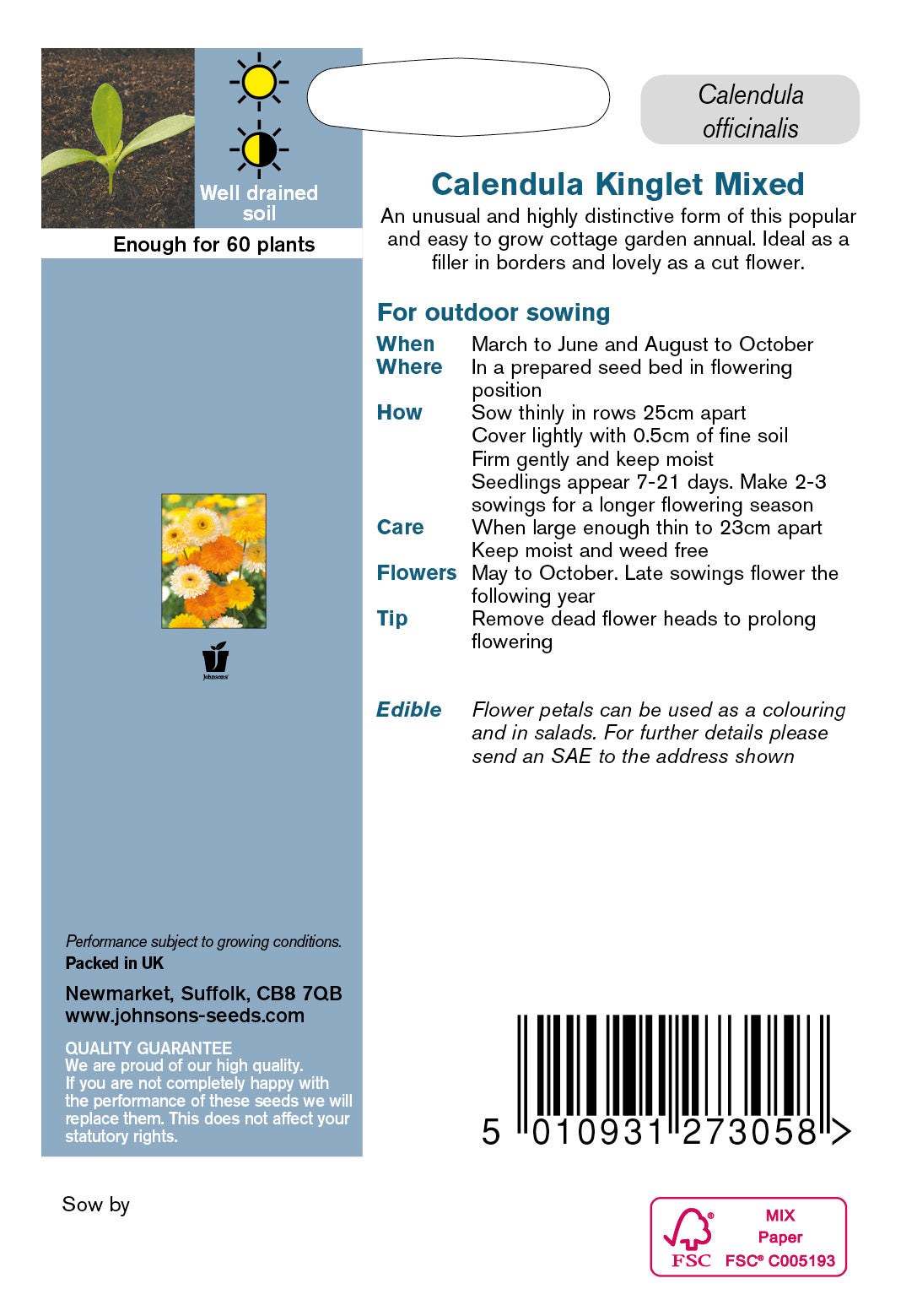 CALENDULA Kinglet Mixed