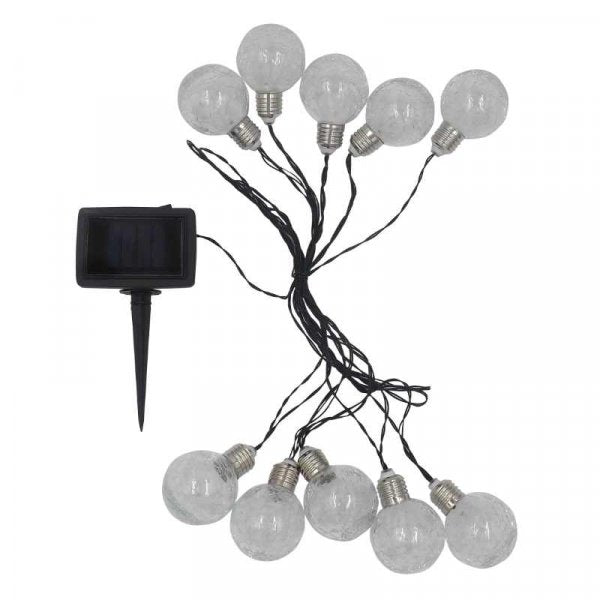 Crackle Globe String Light 10Pk