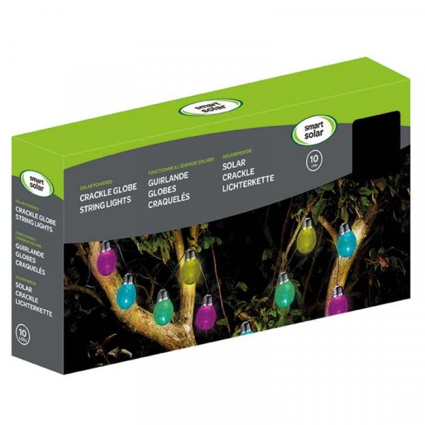 Crackle Globe String Light 10Pk