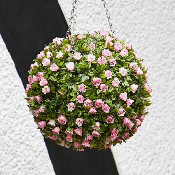 Topiary Pink Rose Ball 30Cm