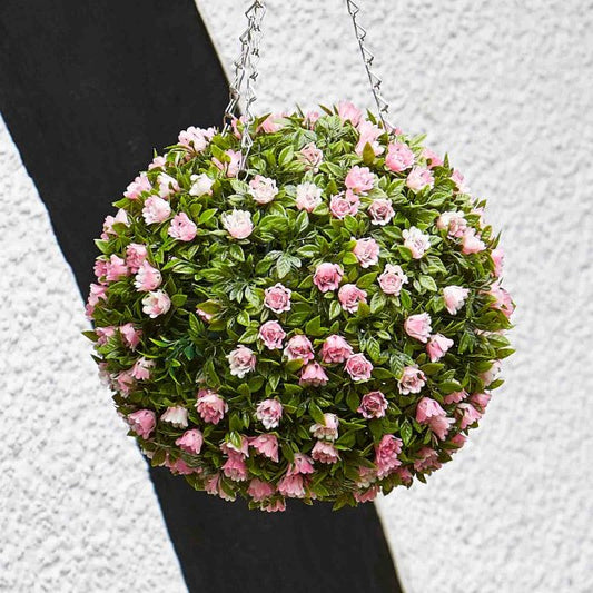 Topiary Pink Rose Ball 30Cm