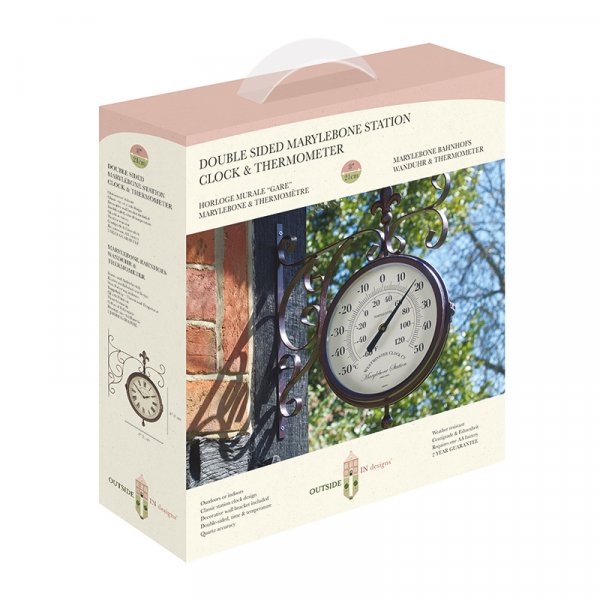 Marylebone Station Clock Thermometer 8In