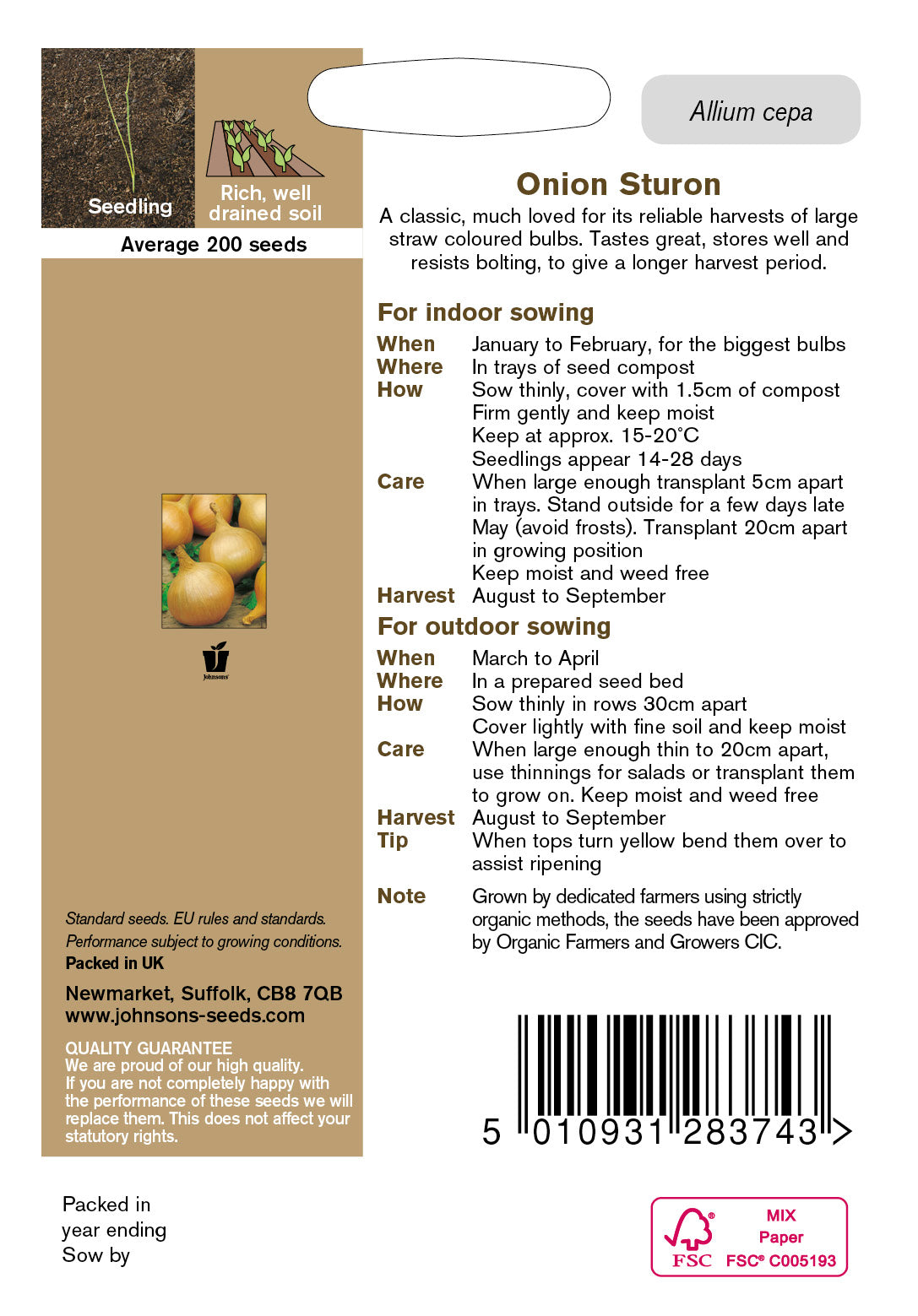 Organic ONION Sturon