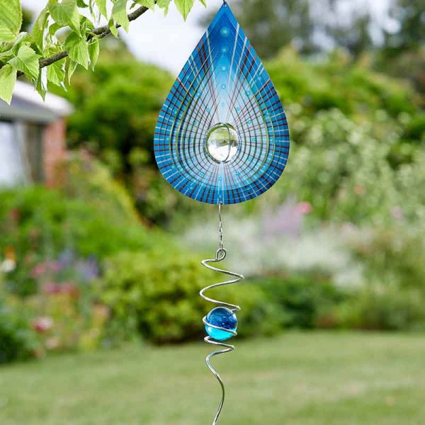 Blue Spinning Helix 33Cm