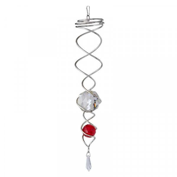 Red Spinning Double Helix 41Cm