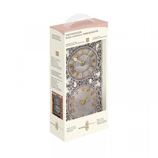 Westminster Wall Clock Thermometer