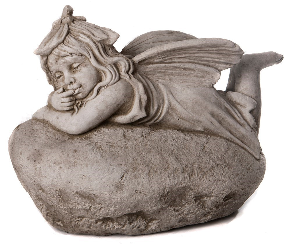 Laying Fairy on Rock - Stone