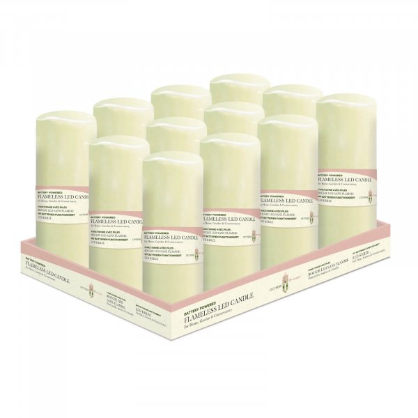 Flameless Pillar Candle 7.5X11.5Cm