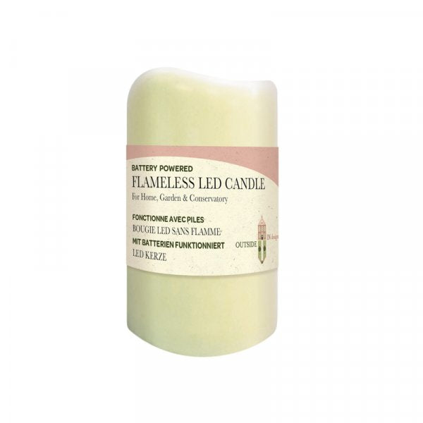 Flameless Pillar Candle 7.5X7.5Cm