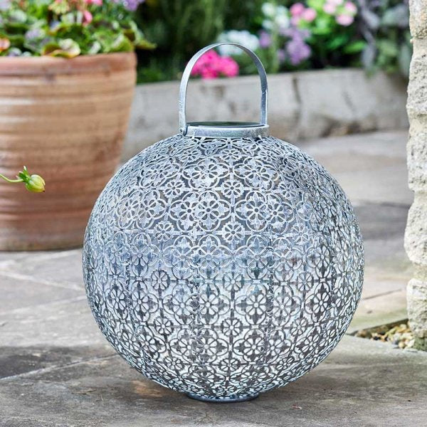 Jumbo Damasque Lantern Silver