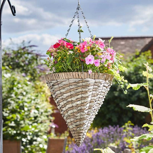 14In Raffina Faux Rattan Cone