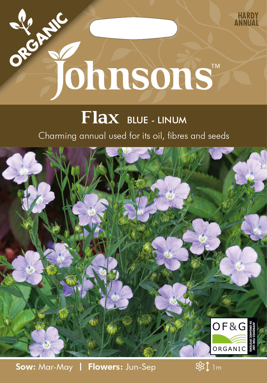 Organic FLAX Blue Linum