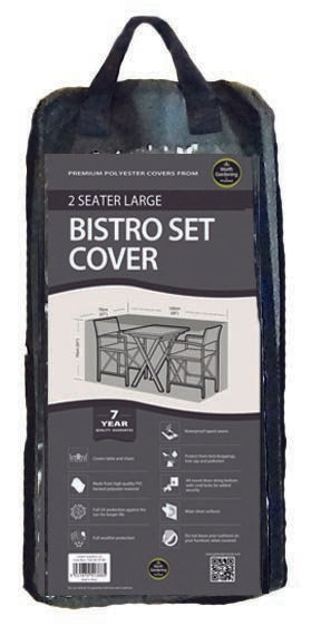 2 Seater Large Bistro Cover Black
