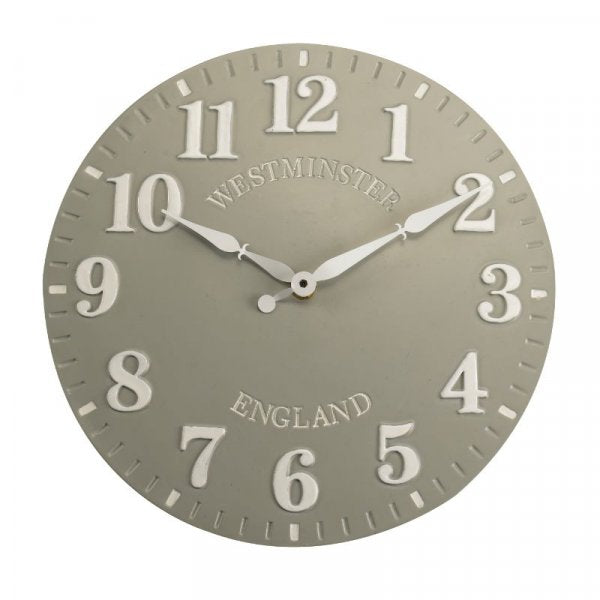 Westminster Greystone Clock 12In