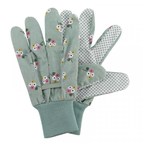 Cotton Grips Posies Med Size 8 3Pk
