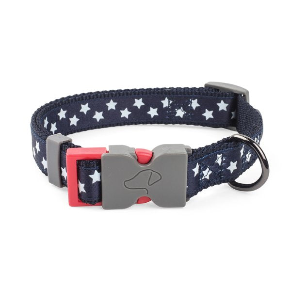 Starry Navy Walkabout Dog Collar Xs