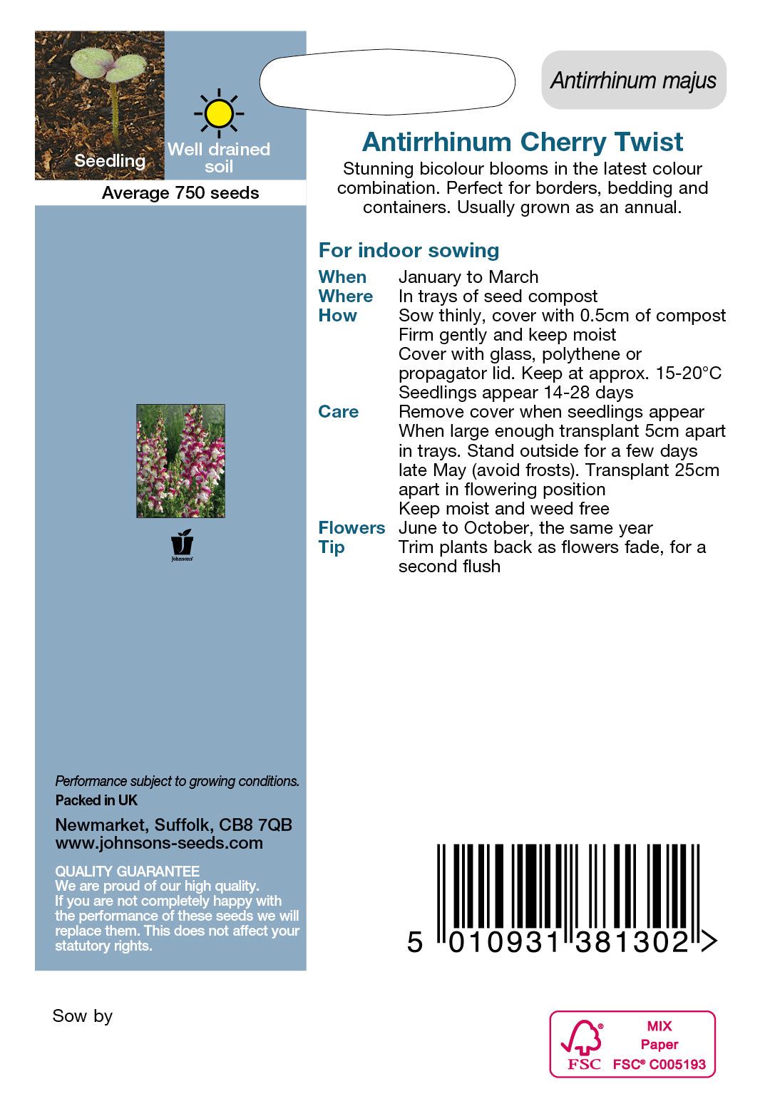 ANTIRRHINUM Cherry Twist