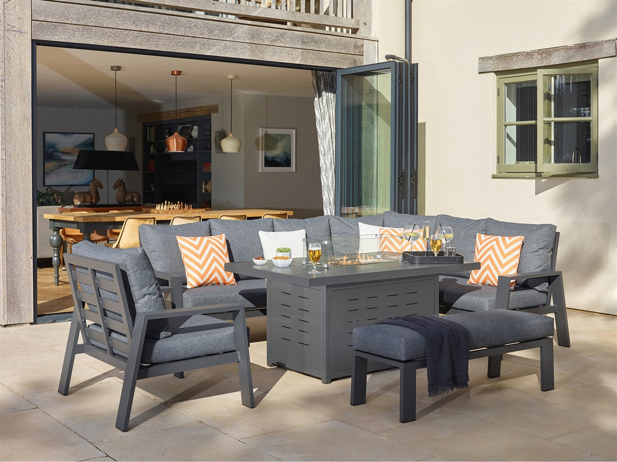 Amsterdam Rectangular Sofa Firepit Set