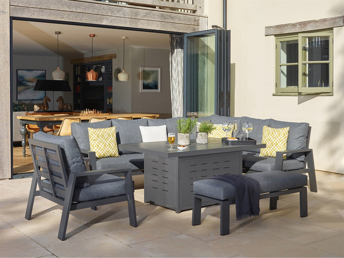 Amsterdam Rectangular Sofa Firepit Set