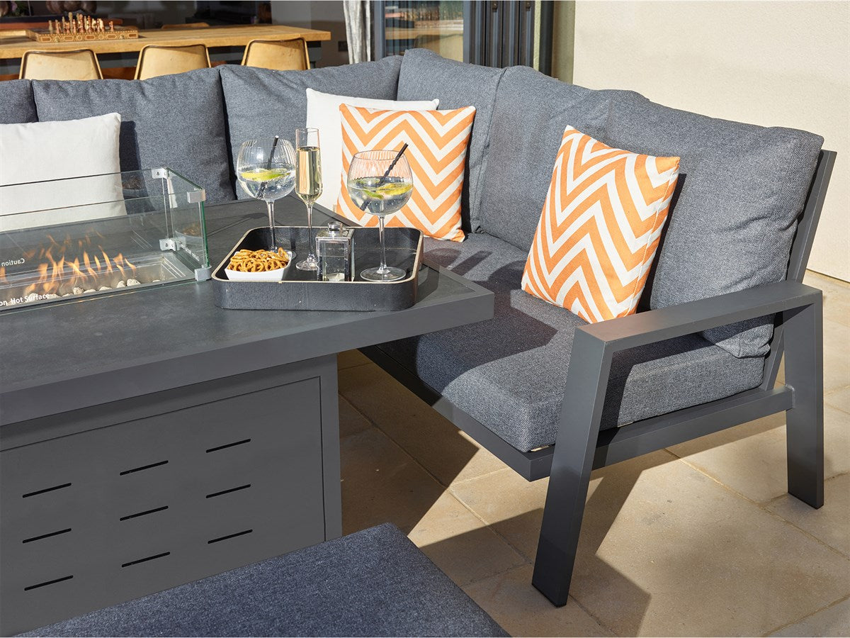 Amsterdam Rectangular Sofa Firepit Set