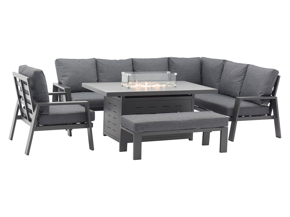Amsterdam Rectangular Sofa Firepit Set