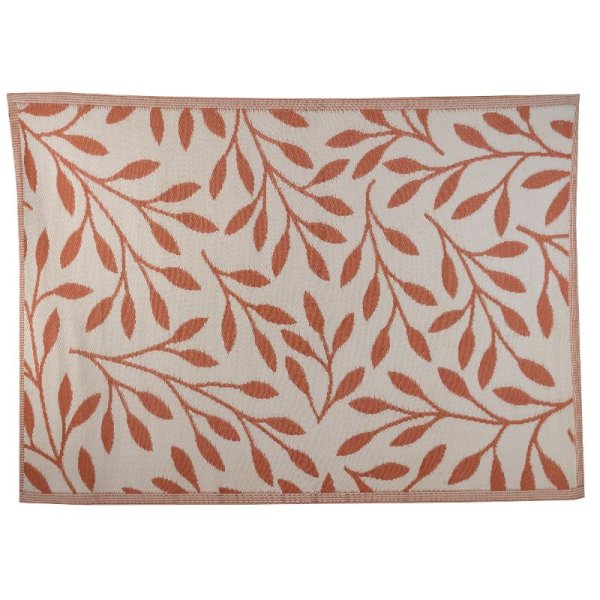 Alfresco Rugs Leaves Red Ochre 150X210Cm