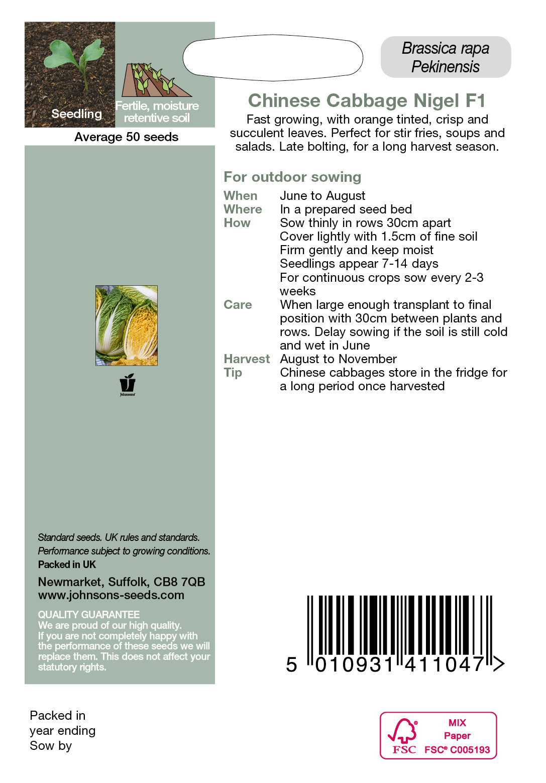 CHINESE CABBAGE Nigel F1