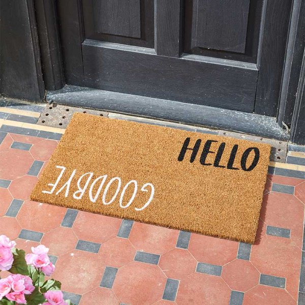 Hello & Goodbye Decoir Mat 45X75Cm