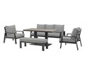 Pienza 3 Seat Sofa Piston Table Set